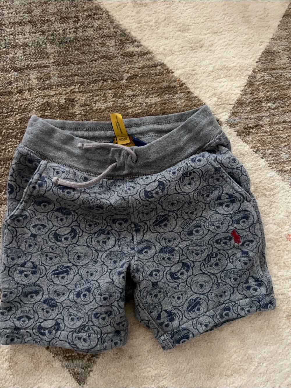 Polo by Ralph Lauren Grey Shorts with Navy Bear Print
